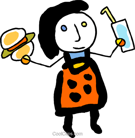 Figure With Burger And Drink Royalty Free Vector Clip - Figure With Burger And Drink Royalty Free Vector Clip (469x480)