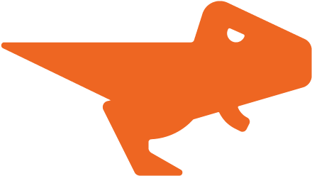 Trex Clipart Orange - Dinosaur Rex Logo (500x500)