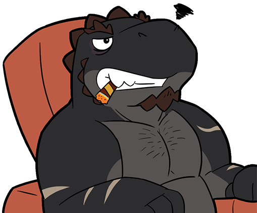 "it's The Trex With The Law On His Butt " "are You - Cartoon (512x512)
