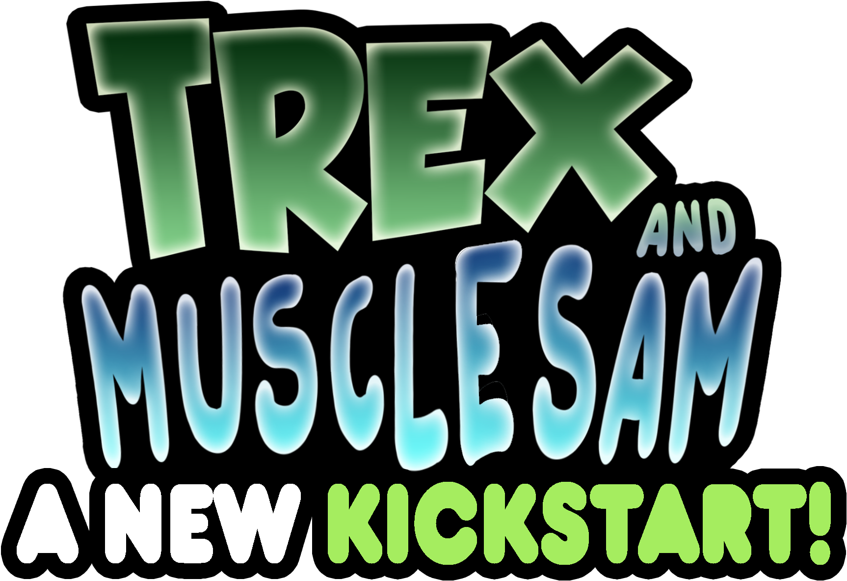 Trex And Muscle Sam A New Kickstart Demo - Graphic Design (2000x1325)