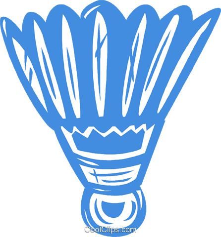 Badminton Birdie Royalty Free Vector Clip Art Illustration - Shuttle Cock Blue Png (446x480)