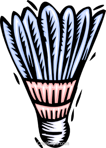 Badminton Birdie Royalty Free Vector Clip Art Illustration - Badminton Birdie (345x480)