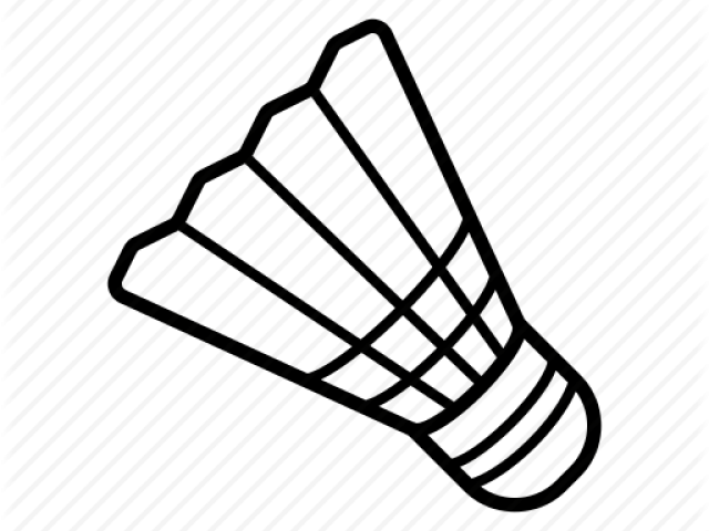 Badminton Clipart Black And White - Hand (640x480)