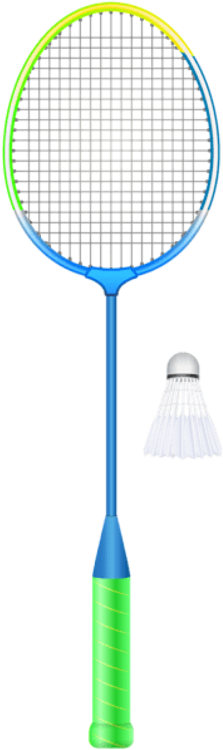 Badminton Set Transparent Png - Tennis Racket Png Blue (480x1493)