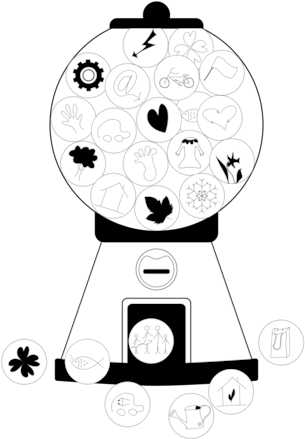 Computer Icons Symbol Cartoon Gumball Machine Droide - Line Art (305x439)