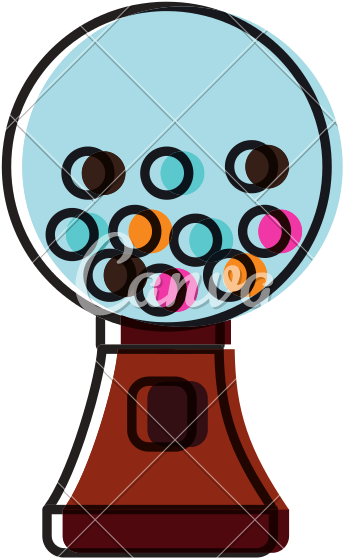 Gumball Machine Icon - Cartoon (800x800)