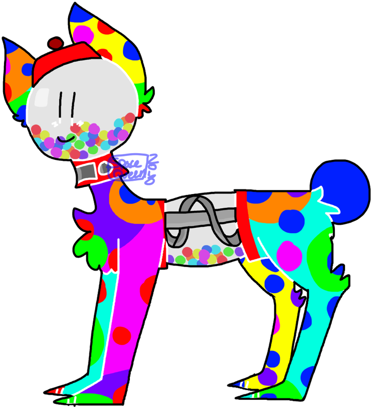 Gumball Machine Dog Adopt By Pastelastronaut - Gumball Machine Dog Adopt By Pastelastronaut (870x918)