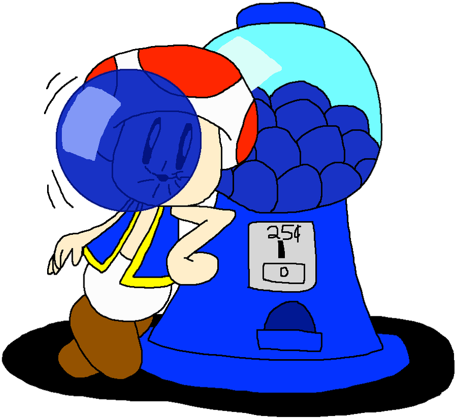 Toad And His Blueberry Gumball Machine By Pokegirlrules - Cartoon (931x858)