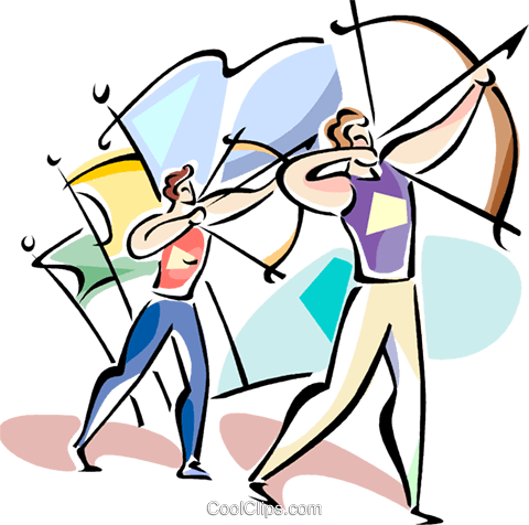 Archers Royalty Free Vector Clip Art Illustration - Cartoon (480x476)