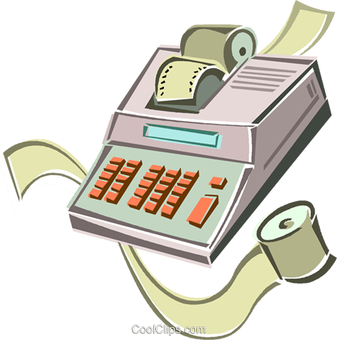 Electronic Adding Machine Royalty Free Vector Clip - Maquina De Calcular Png (475x480)