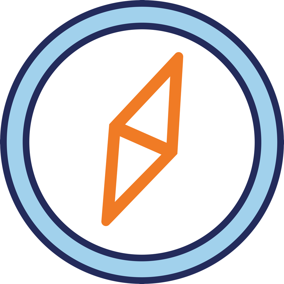 58716 Logo Compass Print - Circle (960x960)