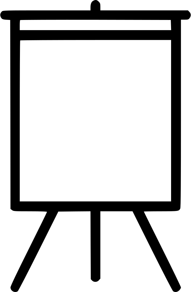 Easel Stand Presentation Promo Deck Board Art Comments - Projector Screen Icon (642x980)