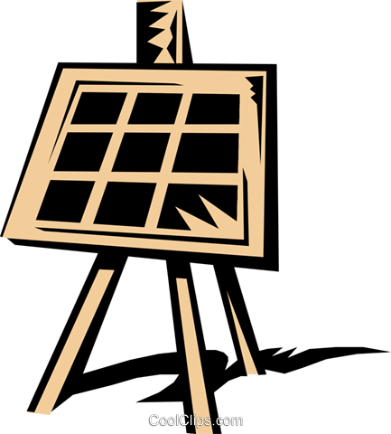 Easel Royalty Free Vector Clip Art Illustration - Easel Royalty Free Vector Clip Art Illustration (433x480)