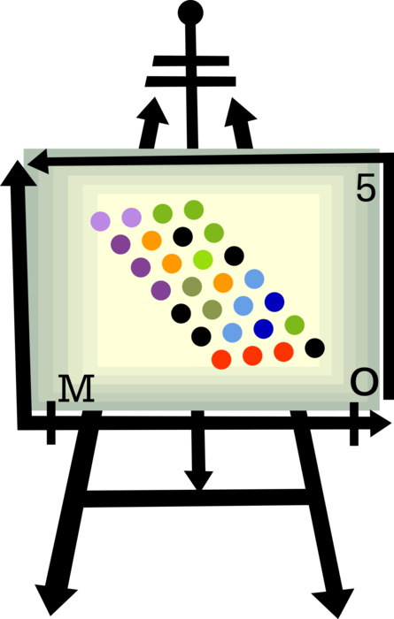 Vector Illustration Of Artist's Easel For Supporting - Vector Illustration Of Artist's Easel For Supporting (445x700)