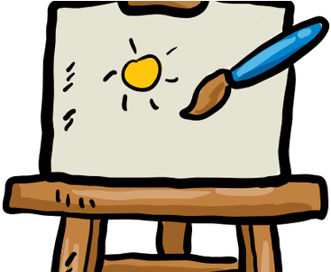 Canvas Transparent Easel Clipart - Paint Art Clipart Transparent (450x300)