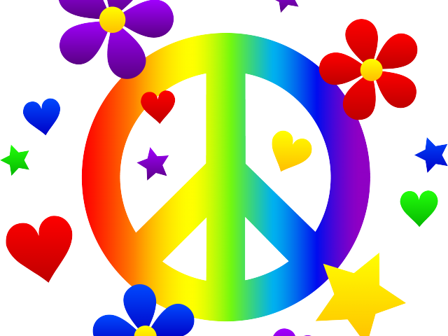 Tranquility Clipart 70's - 60s Peace Symbol (640x480)