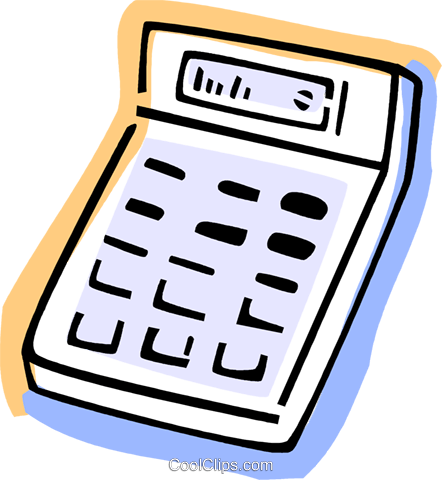 Calculators Royalty Free Vector Clip Art Illustration - Calculators Royalty Free Vector Clip Art Illustration (442x480)