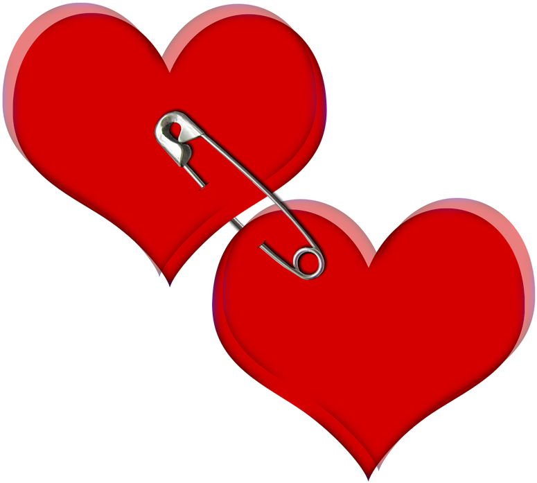 Pin Safety Pin Clip Art Free - Corazon Amor (785x720)