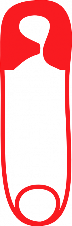 Red Safety Pins - Red Safety Pin Clip Art (250x780)