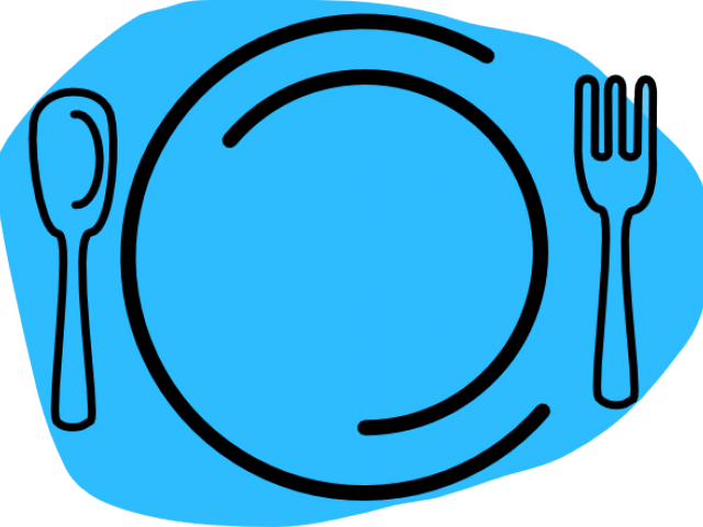 Clipart Plate With Knife And Fork (640x480)
