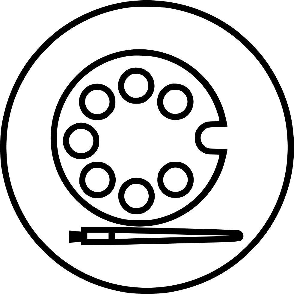 Brush Paint Colour Tool Sketch Svg Png - Paint Brush Art Tools Png (981x982)