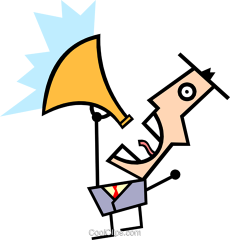 Modern Art Man Royalty Free Vector Clip Art Illustration - Special Shout Out (460x480)