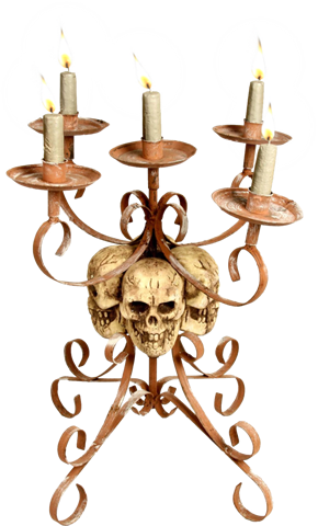 Candle-017 - Halloween Chandelier Png (290x480)