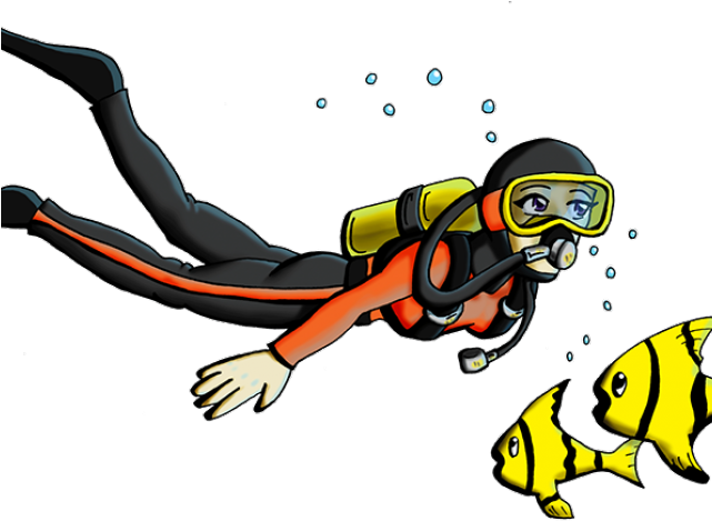Scuba Diver Clipart Person - Scuba Diving Hunt Clipart (640x480)