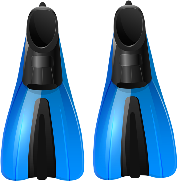 Diving Fins Png Clip Art Image - Scuba Fins Clip Art (575x588)