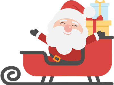 400 X 300 0 - Christmas Tree And Santa Clipart (400x300)