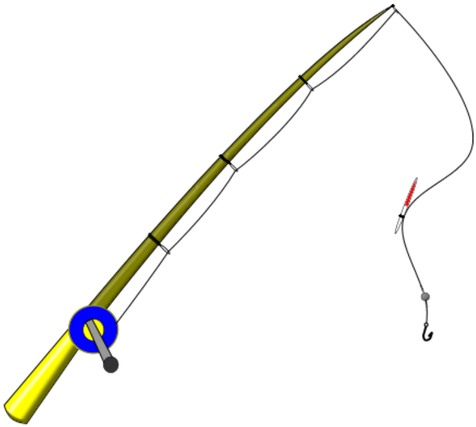 Fishing Rod Clipart Fishing Cork - Fishing Rod Clip Art (500x469)