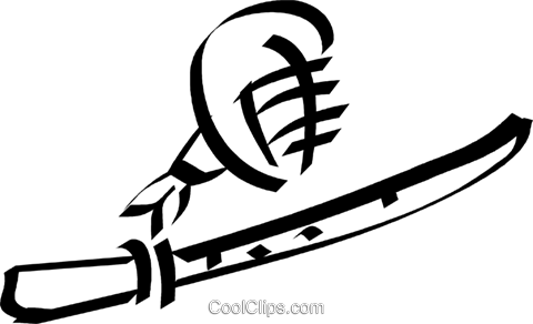 Samurai Sword And Mask Royalty Free Vector Clip Art - Samurai Sword And Mask Royalty Free Vector Clip Art (480x292)