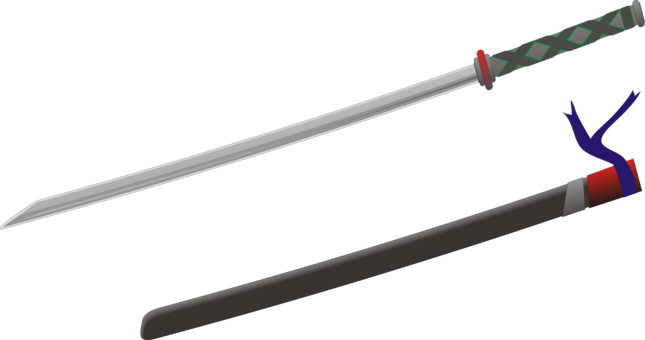 Sword Katana Samurai Ninja - Katana Clipart (645x340)