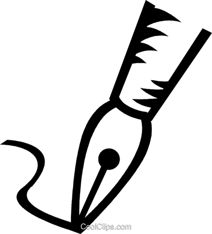 Fountain Pen Royalty Free Vector Clip Art Illustration - Füller Clipart (434x480)