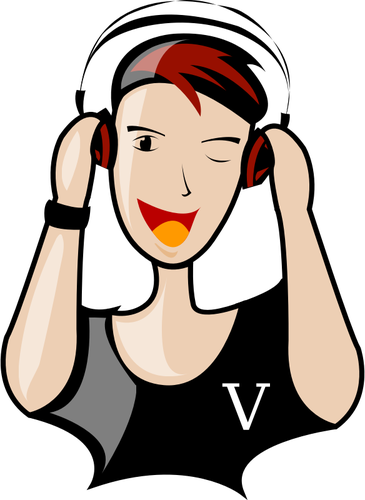 Dj Clipart Lady Dj - Dj Cartoon Png (365x500)