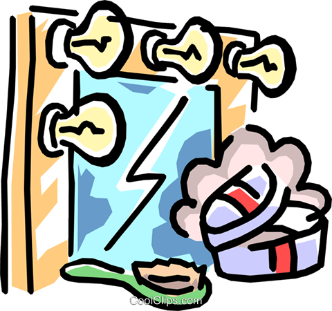 Makeup Mirror Royalty Free Vector Clip Art Illustration - Makeup Mirror Royalty Free Vector Clip Art Illustration (480x450)