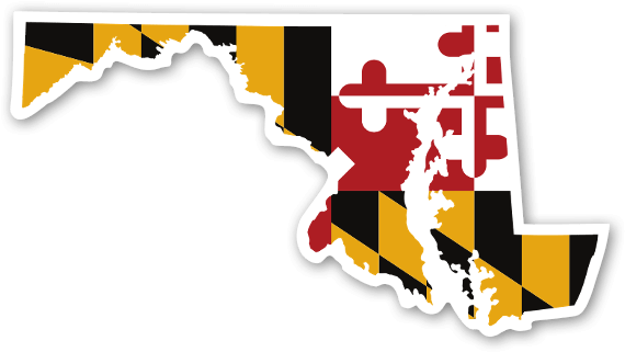 Maryland State Sticker - Maryland Flag Gif (600x350)