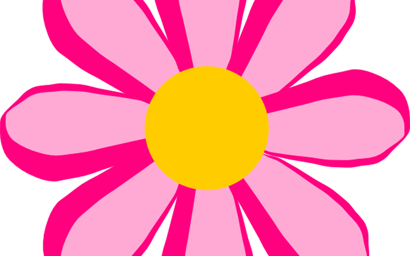 Free Animated Flower Cliparts Free Clip Art - Flor Con 8 Petalos (1368x855)