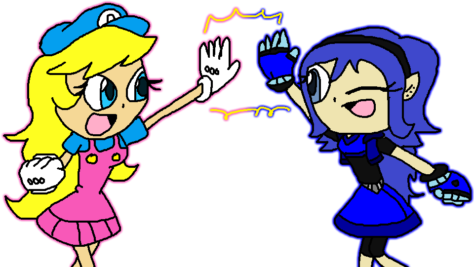 Dede And Katara Girl Power By Jack Hedgehog - Cartoon (1012x742)