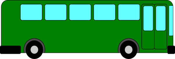 Image Library Green Clip Art At Clker Com Vector - Yeşil Otobüs Png (600x202)