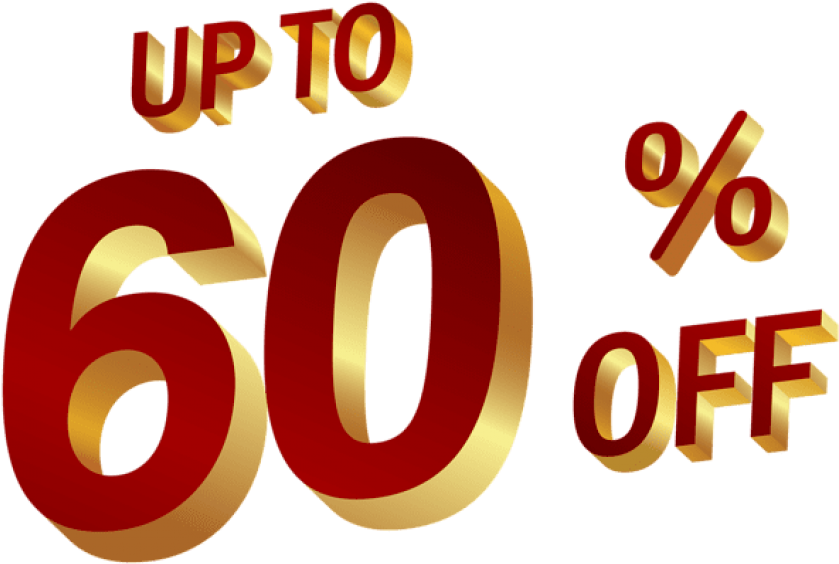Download 60 Percent Discount Clipart Png Photo - Graphic Design (850x573)