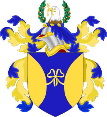 Highly-decorated Commander Fairbanks Jr - Scott Coat Of Arm (350x383)