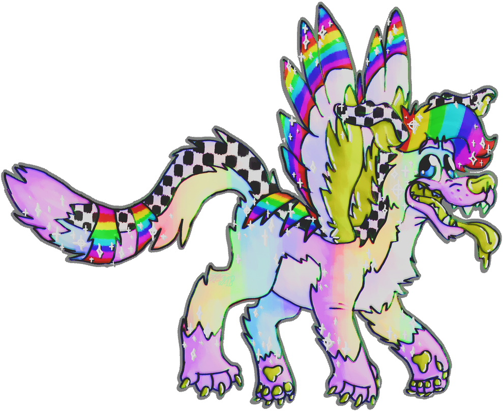 More Of The Puke Sparkledog By Dragonoberg - Illustration (989x808)