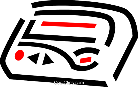 Tape Recorder Royalty Free Vector Clip Art Illustration - Tape Recorder Royalty Free Vector Clip Art Illustration (480x302)