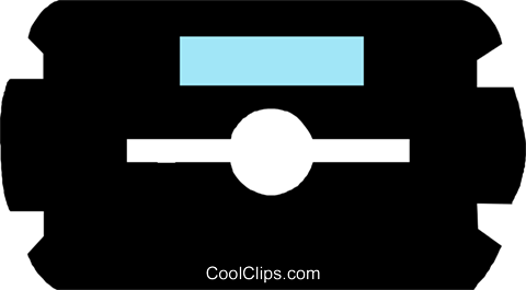 Razor Blades Royalty Free Vector Clip Art Illustration - Vector Lamina De Barbear Png (480x265)