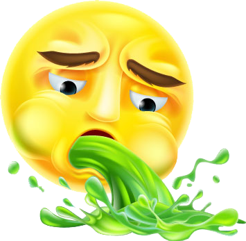 Puke - Vomiting Clipart (355x347)
