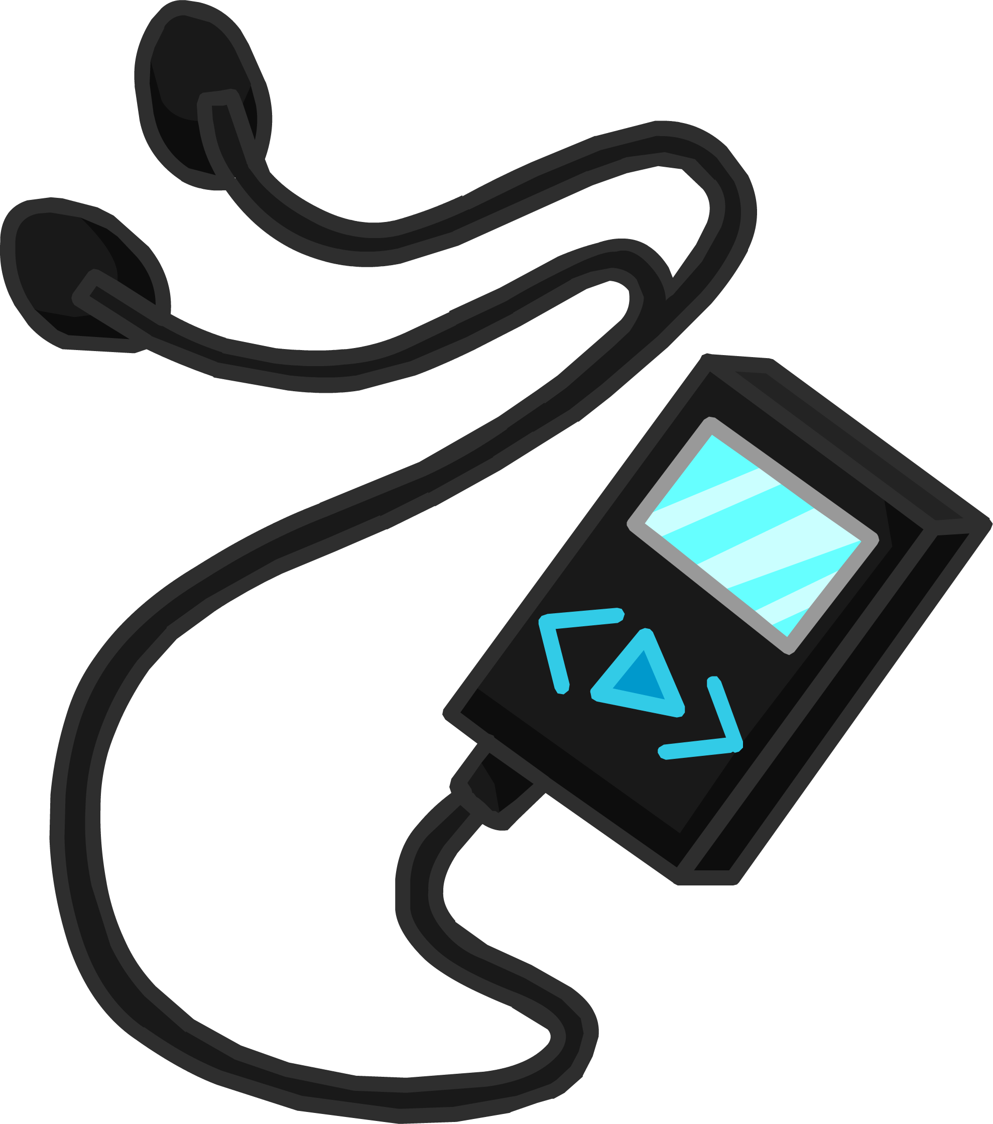 Earbuds Clipart Mp3 - Mp3000 Club Penguin (1978x2238)