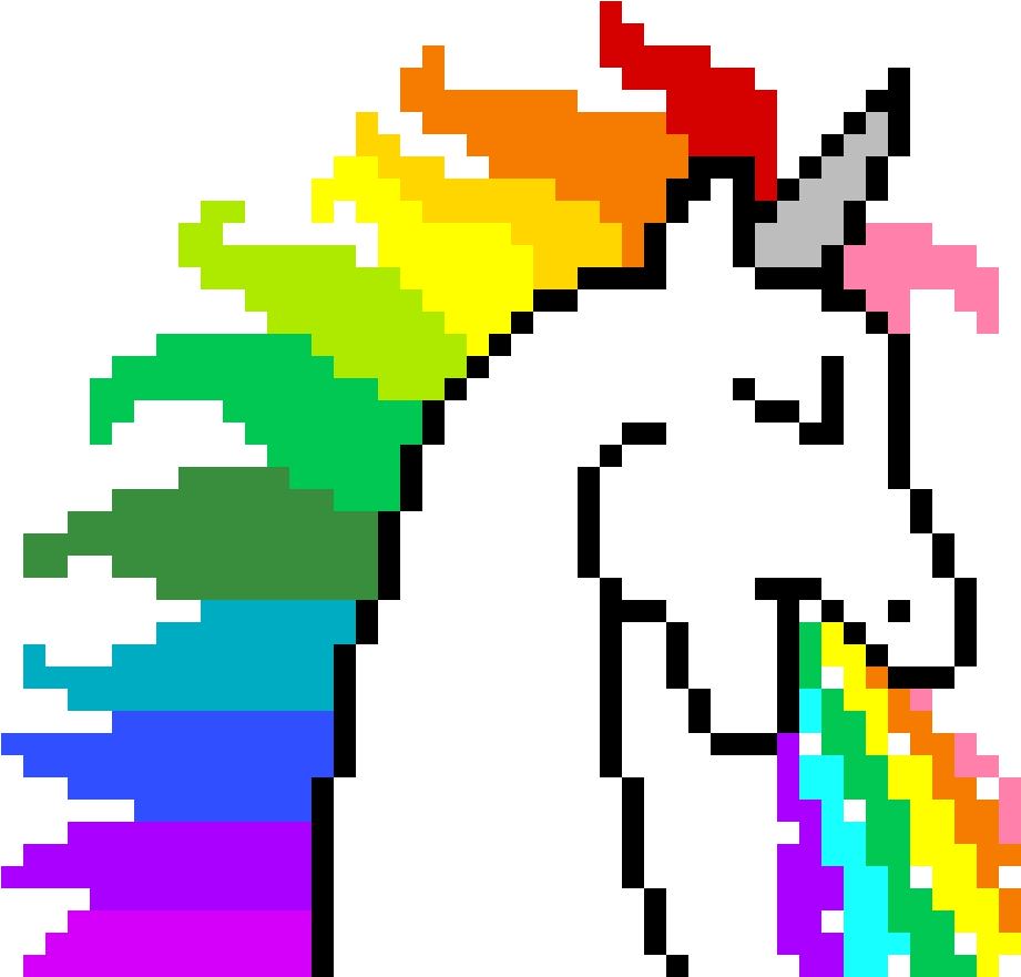 Unicorn Puke - Pixel Art Minecraft Unicorn (1200x1200)