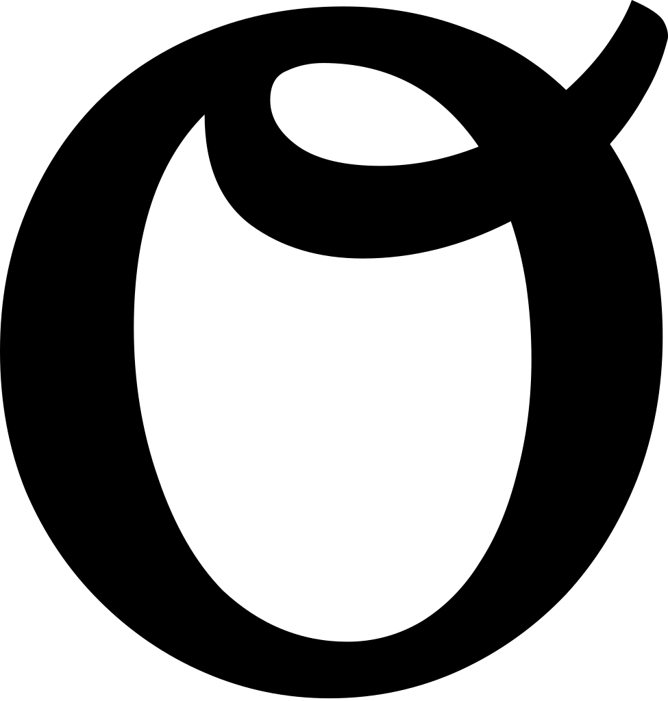 Latin Small Letter O With Curl Svg Intended For Letter - Circle (975x1024)