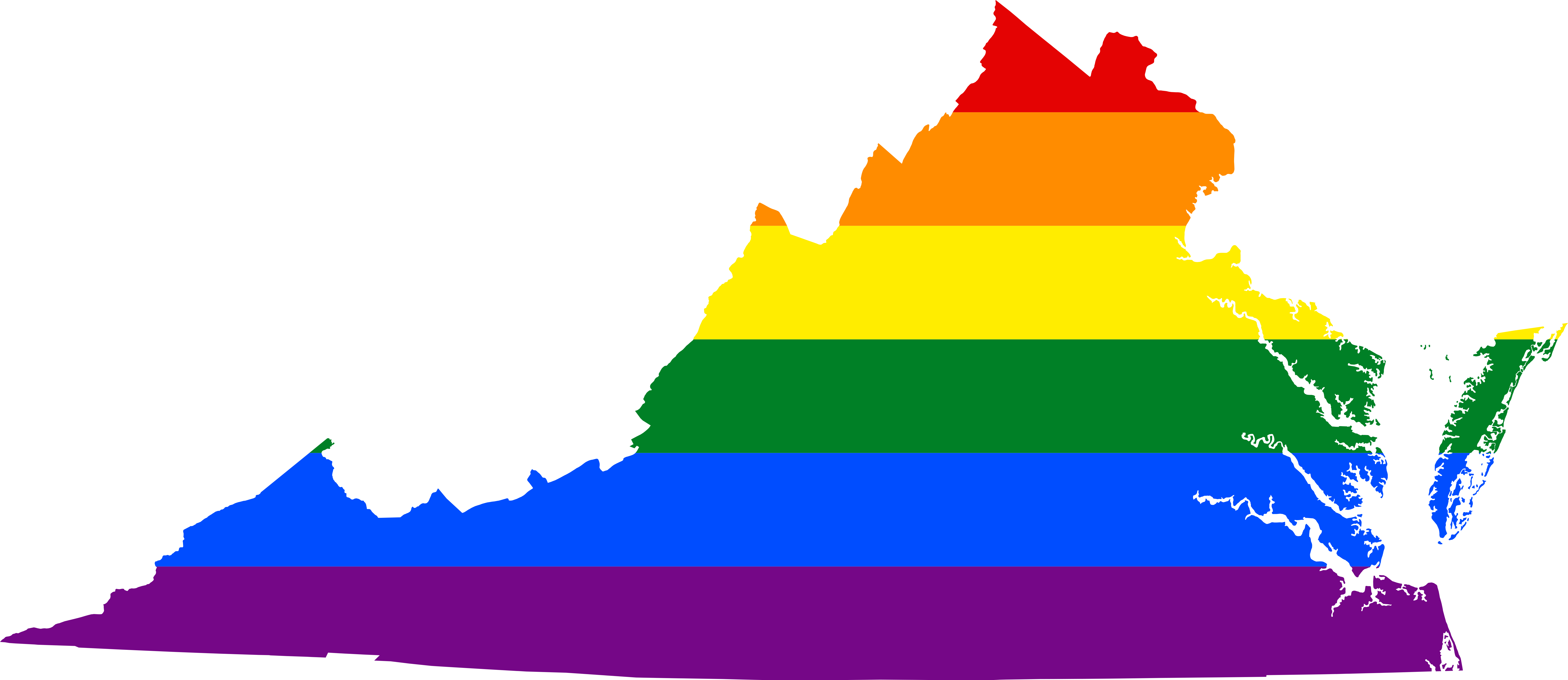 7486 X 3245 1 - 2016 Election Virginia County Map (7486x3245)